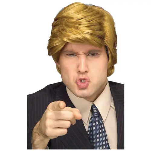 

Donald Trump Wig Costume Blonde Comb Over Wig Hair Mr. Billionaire Costume Wig Hair Candidate Fancy Dress