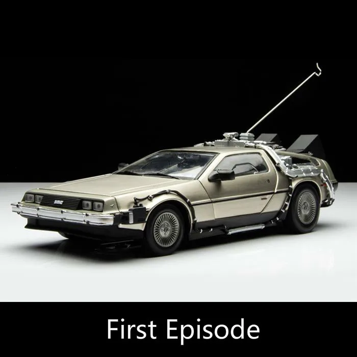 1:1" Назад в будущее", серия фильмов, игрушка из сплава делореана, DMC-12, научно-фантастическая модель автомобиля, готовые игрушки для детей