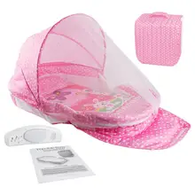 Переносная люлька для малышей с москитной сеткой, наклонная клиновая переносная люлька со звуковым светом, для путешествий на открытом воздухе, для общего использования