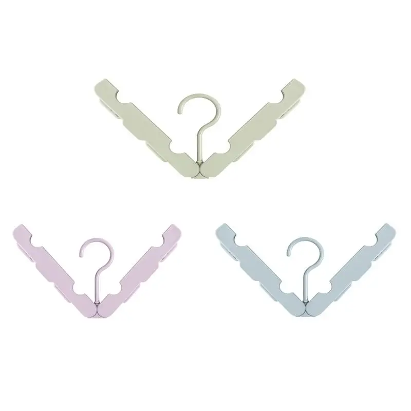 3pcs Folding Portable Hanger Non slip Travel Hangers Versatile Travel