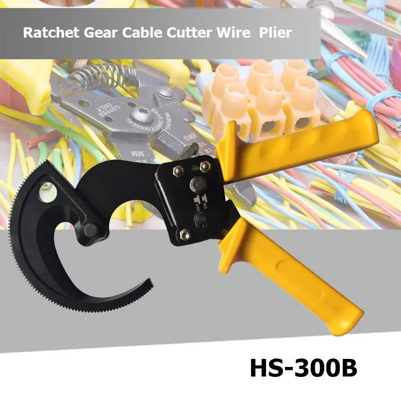 

230mm Ratchet Gear Cable Cutter Wire Crimping Cutting Hand Tool Plier suit for less than 300mm2