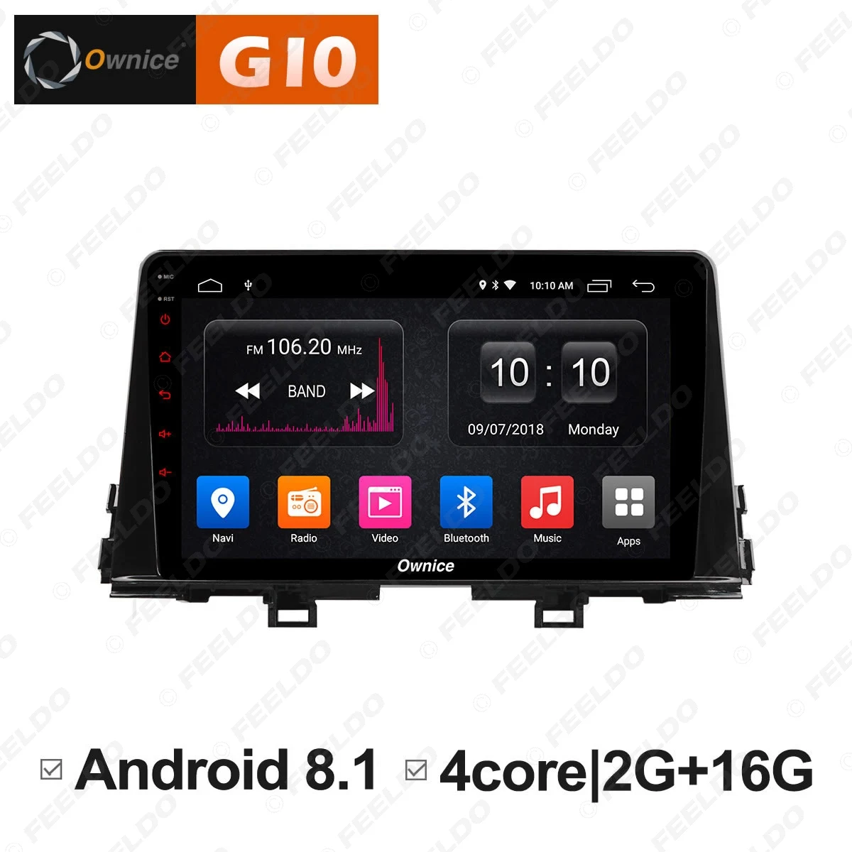 FEELDO 9 "2.5D Nano IPS экран Android 6 0 Octa Core/DDR3 2G/32G/4G LTE автомобильный медиаплеер для Morning 2016