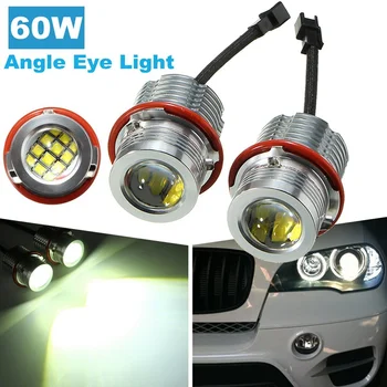 

2Pcs 60W Angel Eyes LED Halo Ring Marker Angel Eyes White Light Error Free For BMW E39 E60 E63 E53