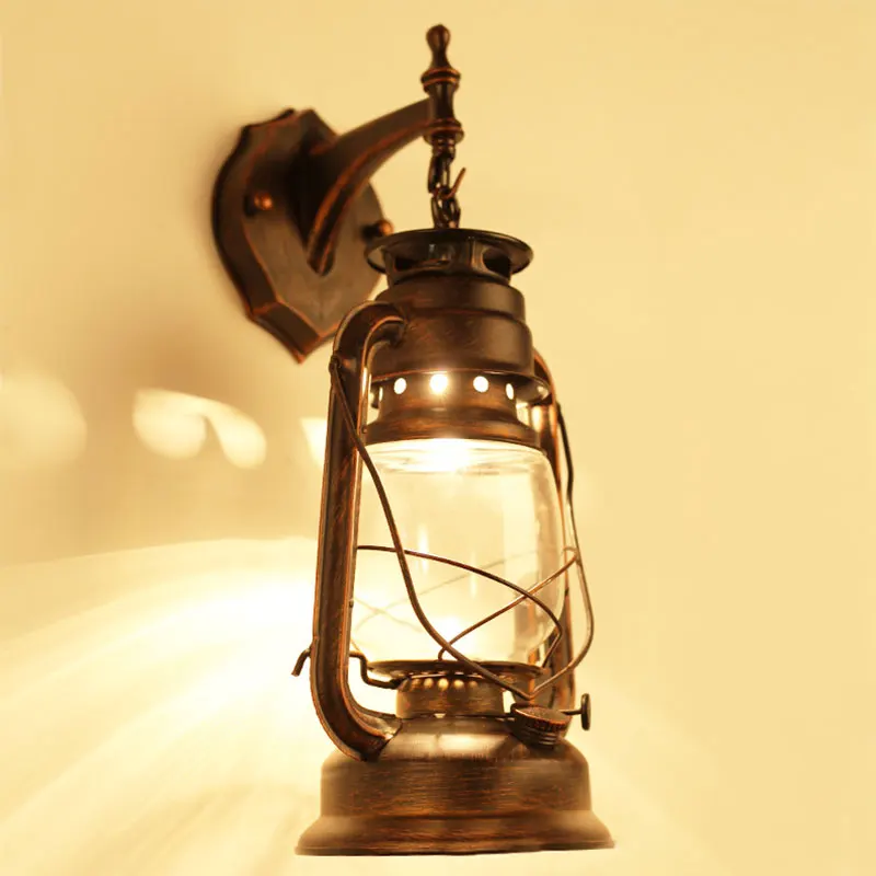 Бра Европейский ретро светодиодный настенный светильник винтажные керосиновые лампы светильник для бара Кофейня ванная комната бра подвесной светильник s