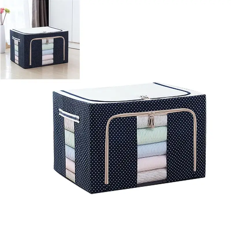 1pcs New Detachable Clothes Storage Box With Two Way Separating Zip