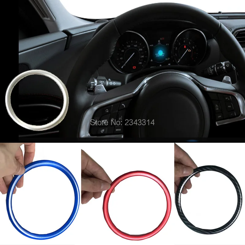 For Jaguar XE XEL 2017 2018 ABS Chrome Interior Steering Wheel Cover Sticker Frame Product Car Styling Accessories | Автомобили и