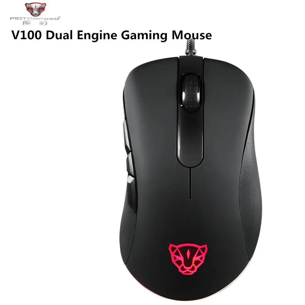 

Original MOTOSPEED V100 Dual EngineGaming Mouse RGB PAW3327 Infrared Light Adjustable 6200 DPI USB 2.0 Wired Gaming Mice