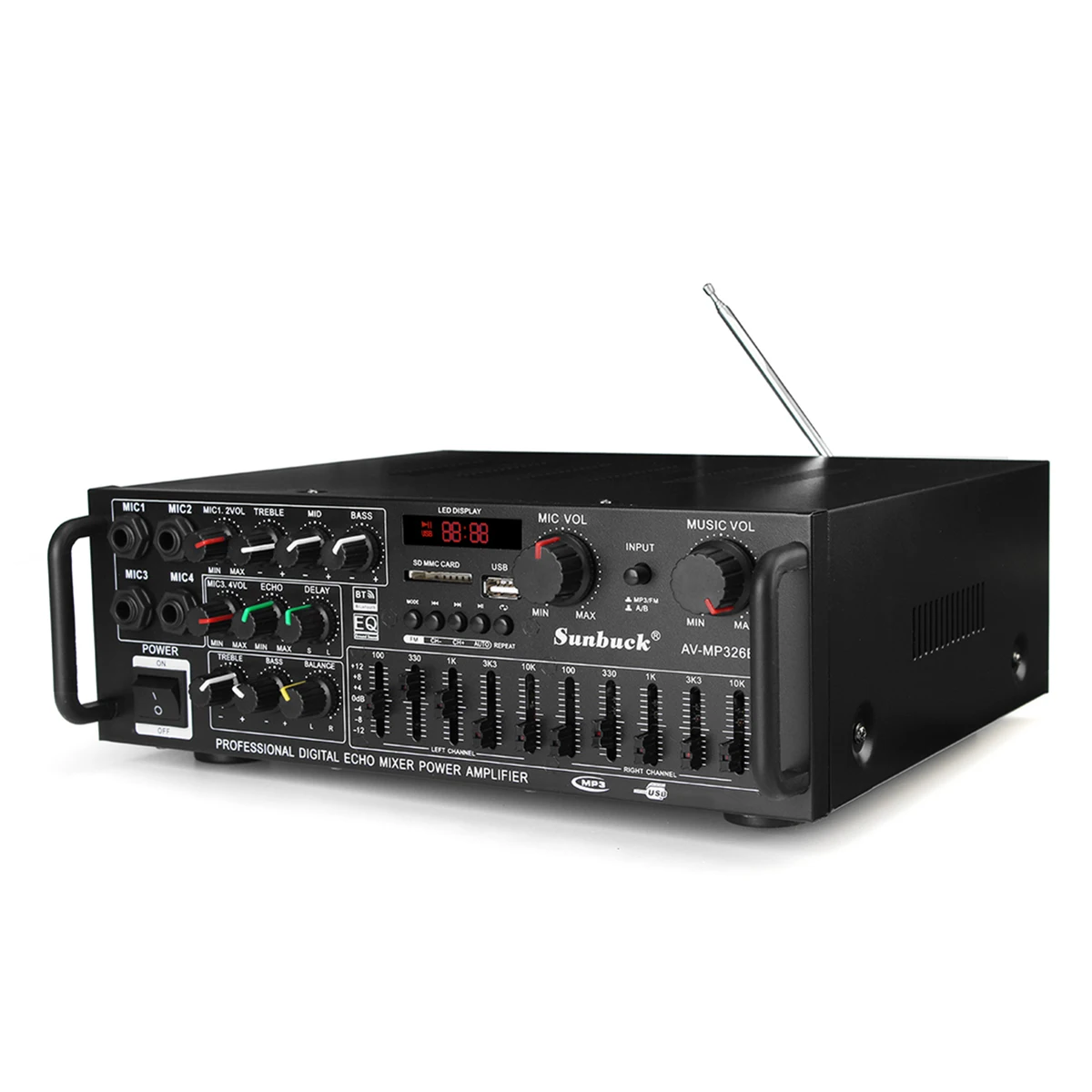 EQ 2000 w 4 ohm 2CH bluetooth Estéreo auriculares bluetooth Digital amplificador de potencia USB 64 GB casa teatro amplificadores - 5