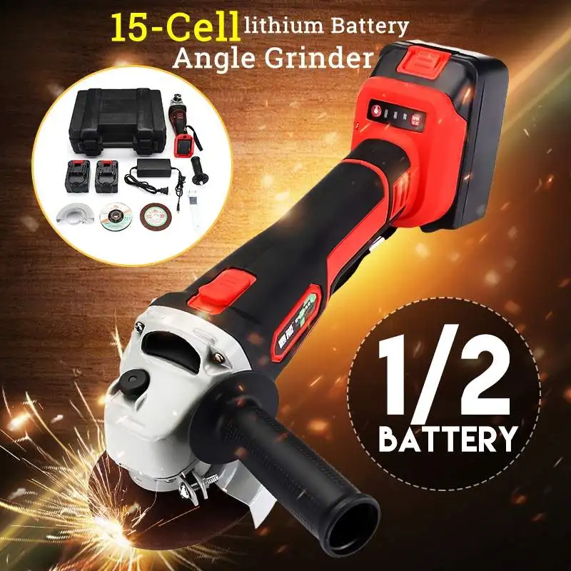 

168vf 22500mAh Electric Disc Brushless Angle Grinder with Cutting Sanding Disc set Wood Grinder Cutter Polisher Machine Tool Set