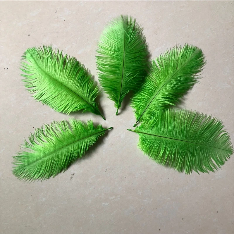 

Wholasale 50pcs/lot apple green ostrich feathers 20-25cm for craft wedding party supplies Carnival dancer decoration plumages