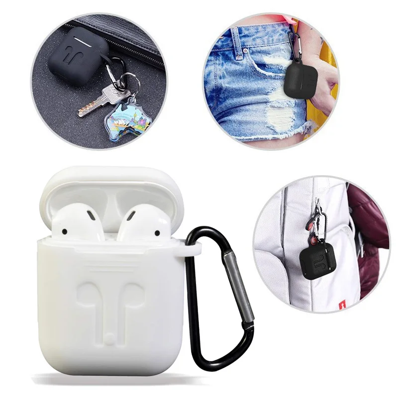 Для Apple аксессуары для airpods силиконовый чехол + ремень против потери ушной крючок 5