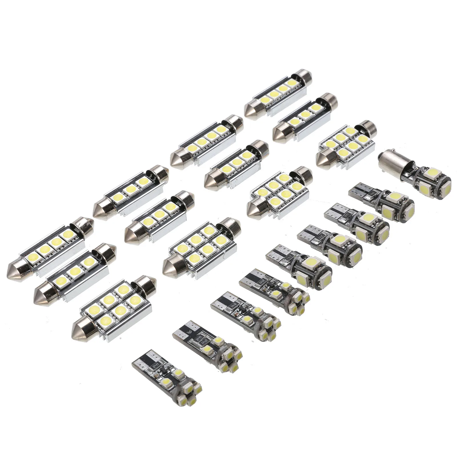 

New Arrival Kit For BMW 5 series M5 E60 E61 04-10 White 21pcs Car Interior LED Light Bulb Auto Lamp