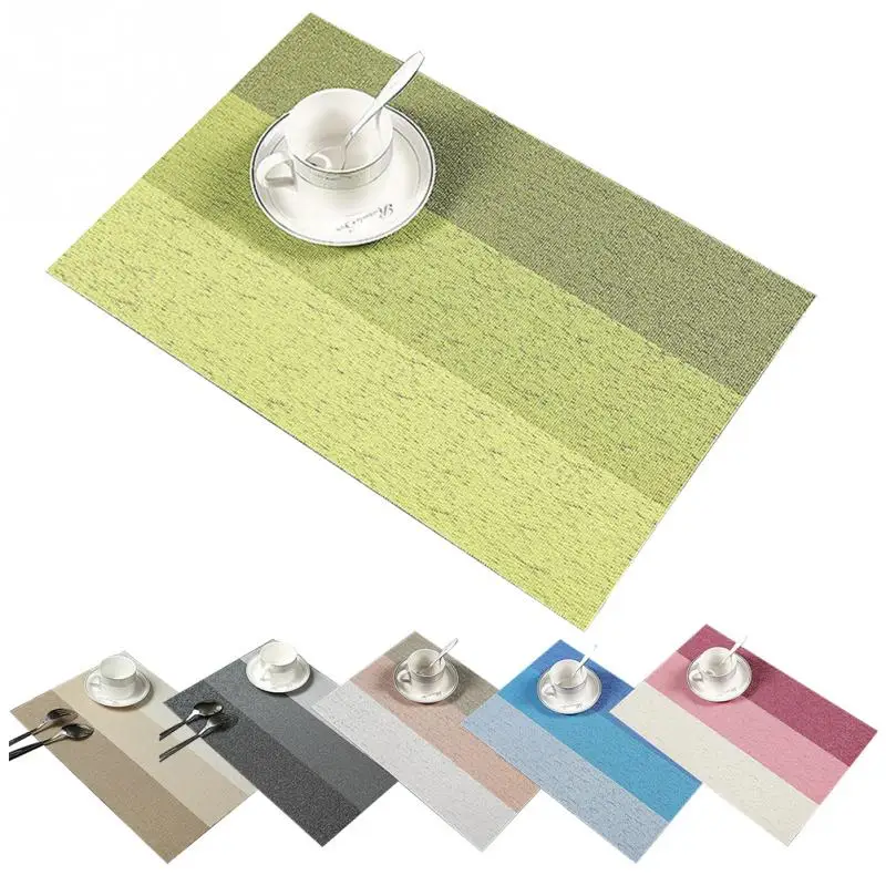 

Square Placemat Dish Drying Mat Premium Heat Resistant Tableware waterproof PVC table Pad slip-resistant pad #116