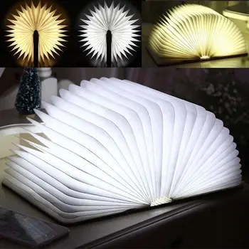 

Big Size Wooden Folding LED Nightlight Book Led Light Art Lamp Desk/Wall Magnetic Lamp
