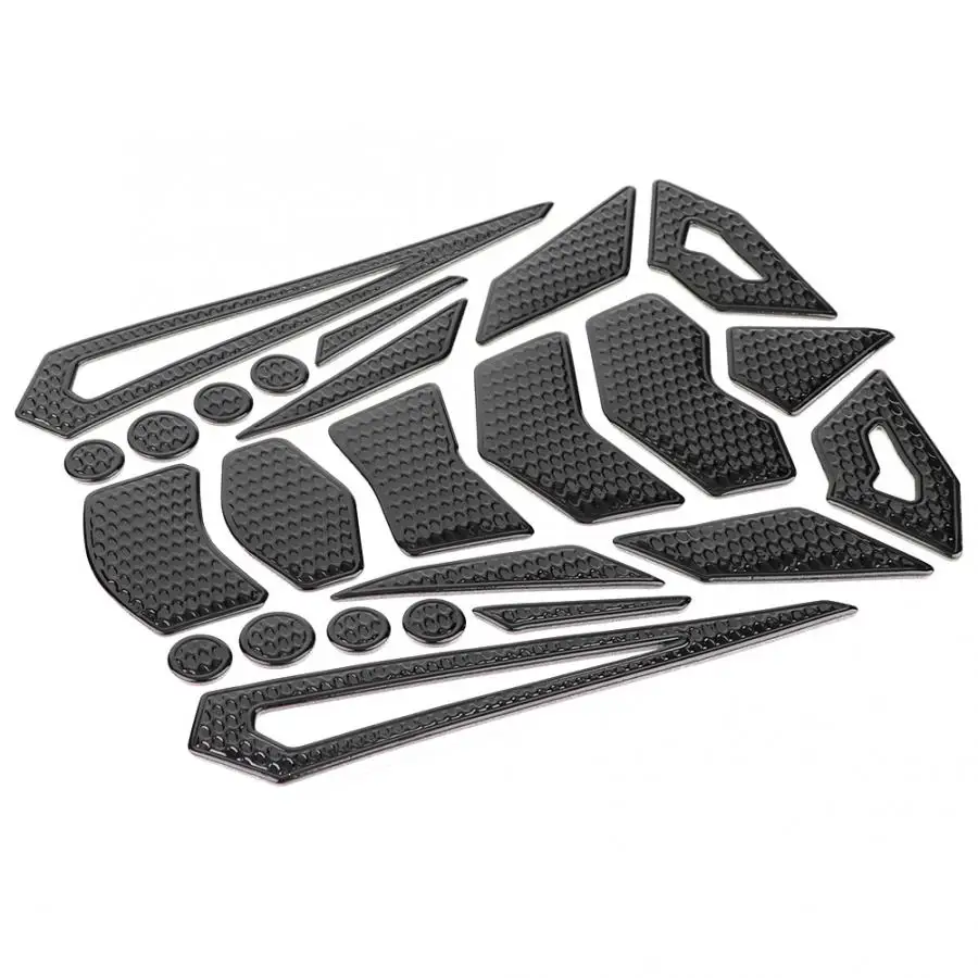 

Pegatinas Moto Black Motorcycle Oil Fuel Gas Tank Protective Pad Fishbone Decal Sticker Rubber Motorcycle Parts
