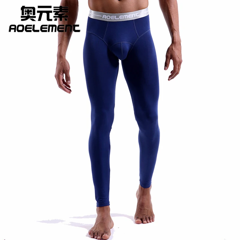 Men's autumnal trousers single thin underpants Modelle line pants warm long john men thermal mens bottoms