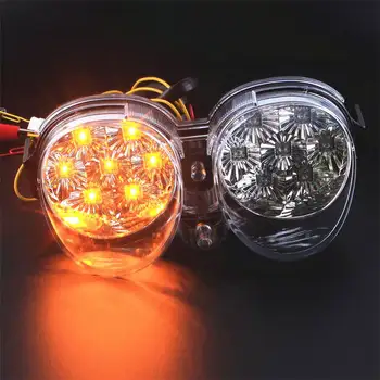 

For Yamaha YZF R6 YZF-R6 2001 2002 Integrated LED Rear Turn Signals Tail Light Clear