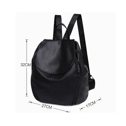 Модный винтажный женский однотонный кожаный рюкзак для девочек, повседневные городские дорожные сумки, дикая школьная сумка, сумка для хранения