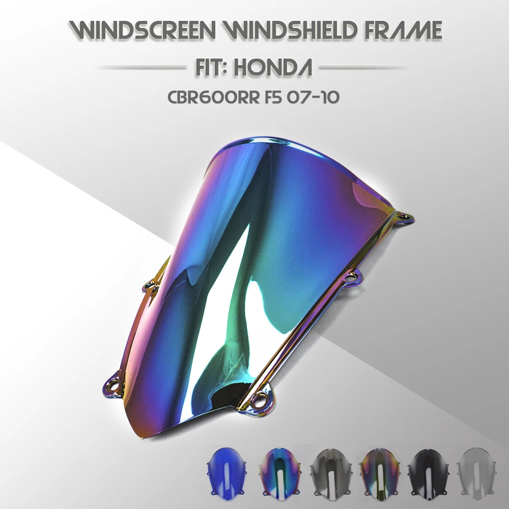 Motorcycle Double Bubble ABS Windshield Windscreen Screen Protector Wind Deflectors Shield for Honda CBR600RR F5 2007-2010 | Автомобили и