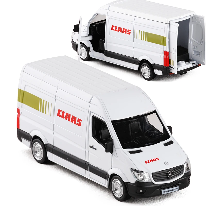 1:36 весы для TheBenz Sprinter CLAAS металлический литой под давлением сплав доставка фургон
