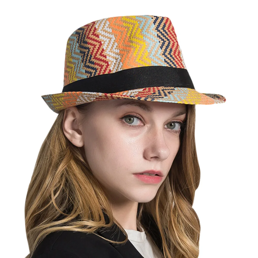 Winter Autumn Women Ladies Fedoras Hat Top Straw Jazz Hat European