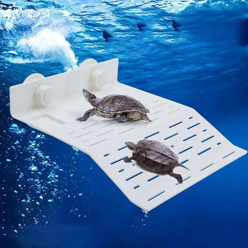 Small Size Turtle Basking Platform With Suction Cups Adjustable Aquatic Tank Habitat Dock Sun Back For Reptiles Amphibians | Дом и сад