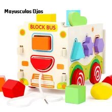 Детские развивающие игрушки познавательный строительные блоки деревянная, развивающая Коробка Сборка и разборка автомобиля игрушки