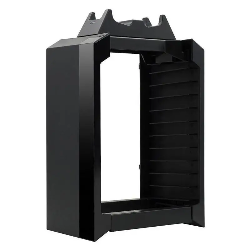 

Multi-functional Vertical Stand Cooling Fan with Game Disk Storage Tower with Dual Charger for PS4 Pro Slim for Xbox One