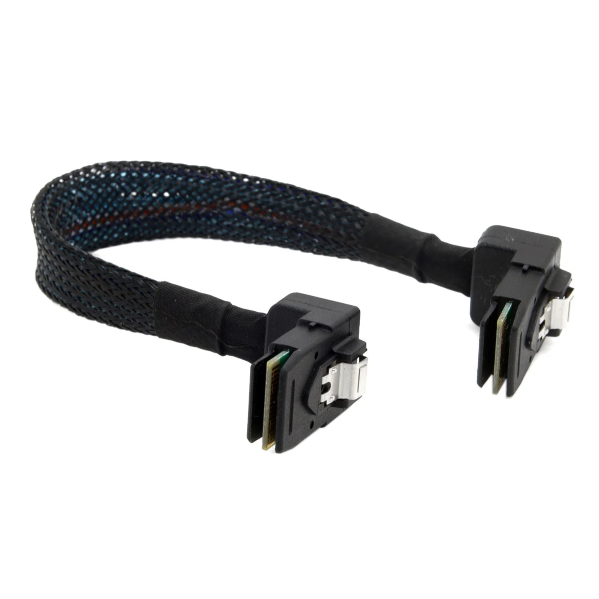 

Xiwai 20cm Internal Mini SAS SFF-8087 90 Degree Angled to Angled SFF-8087 Server Hard Disk Raid Data Cable