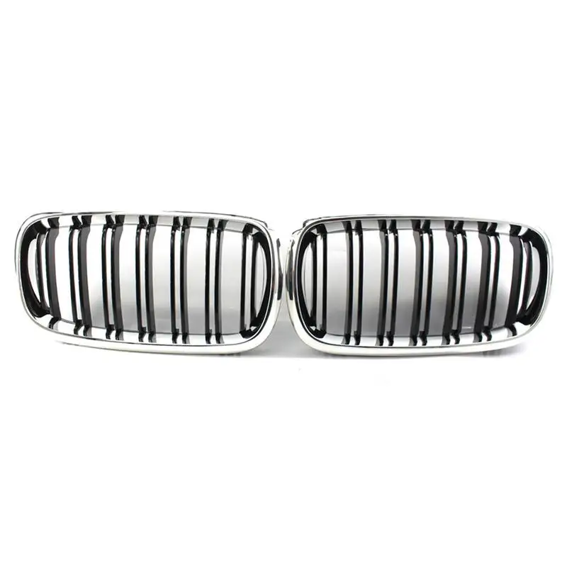 

A Pair ABS Material Kidney Car Front Grill FOR BMW F15 X5 15-18 Chrome Grille