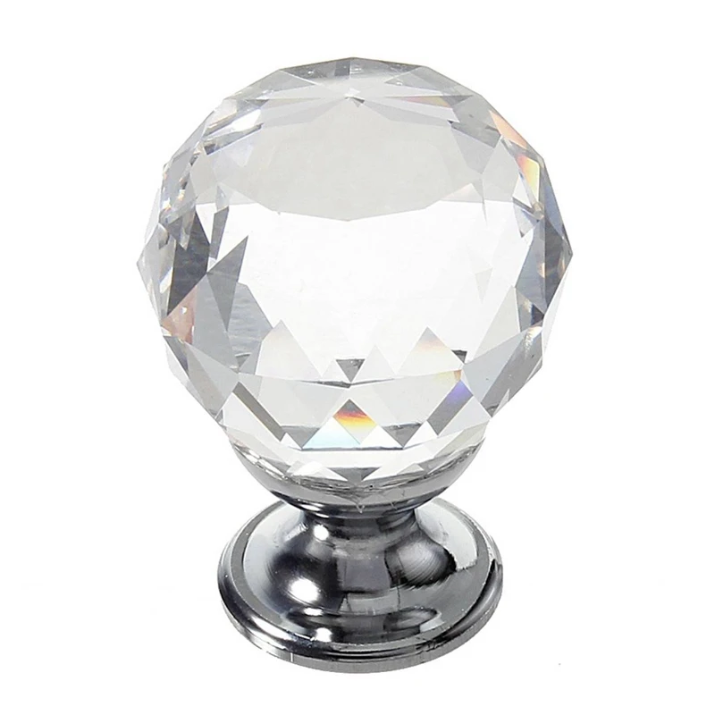 

1pcs Diamond Crystal Cupboard Wardrobe Cabinet Drawer Knob Door Pull Handle 30mm