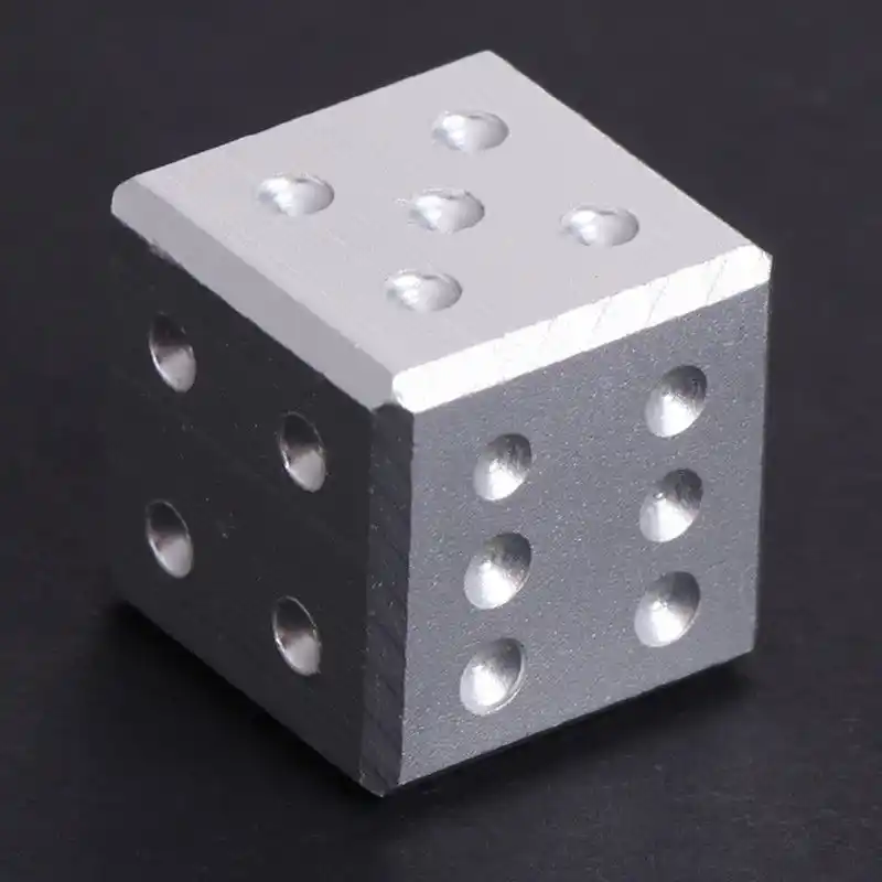 Details about / 16mm Metal Dice Aluminum Club Bar Drinking Playing Game Tool Gold Silver CoO F3