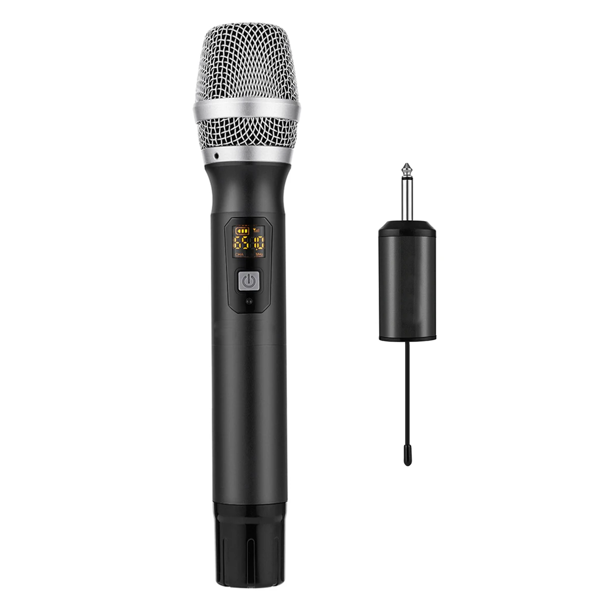 

UHF Wireless Microphone 25 Channels Auto Wireless Dynamic Microphone System with Receiver for Home KTV Amplifier Mixer Speaker