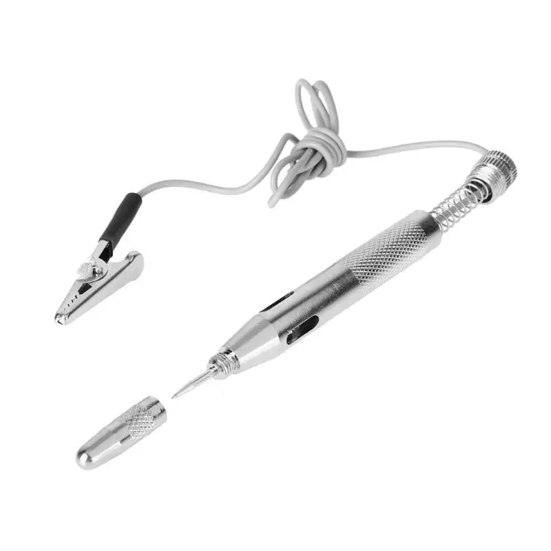 

Car Motorcycle Circuit AC Power Outlet Voltage Tester Test Pen Electric Indicator DC 6V- 24V Copper Probe Light Auto