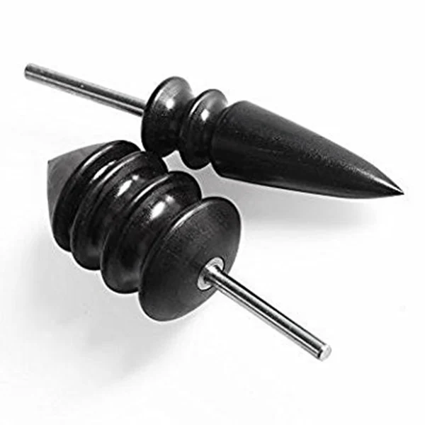 2Pcs Pointed Tip Narra Leather Burnisher leather Slicker Tool Drill