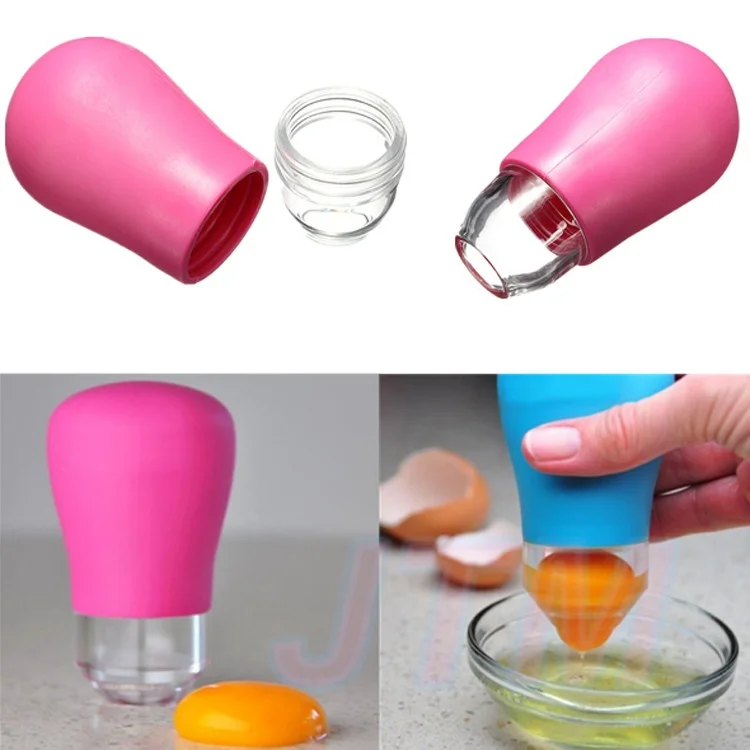 

DIY Kitchen Gadget Silicone Egg Yolk White Suction Separator Divider Filter Cake Tools
