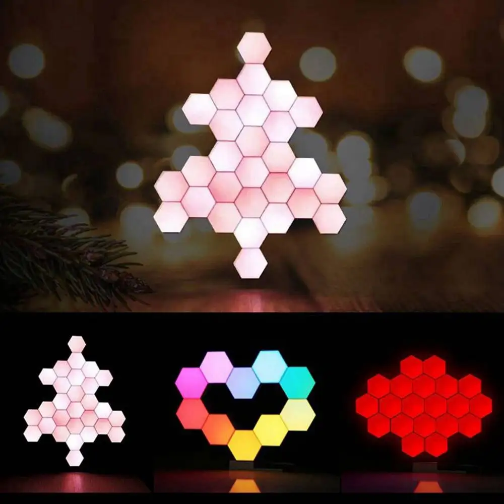 

CLAITE Creative Geometry Assembly Smart Control Home Panel Light Atmosphere Night Light