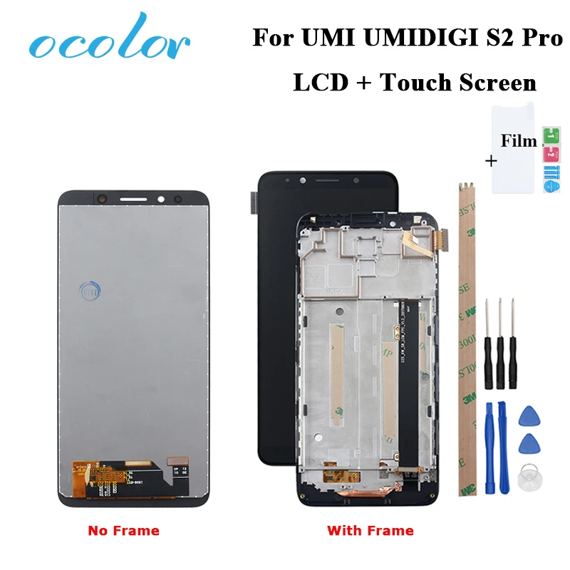 Ocolor для UMI UMIDIGI S2 PRO ЖК-дисплей и сенсорный экран с рамкой в сборе Замена с инструментами+ пленка для UMIDIGI S2 PRO