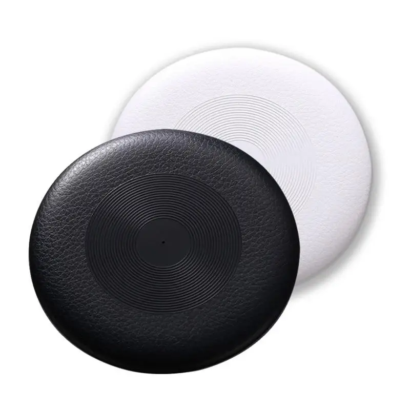 

Imitation Leather Grain Mobile Phone Wireless Charger Qi Standard Lightweight And Safe Anti-Skid Quick Charger For Phone X