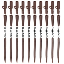 4 комплекта, препятствующие спутыванию трубки 40 шт. терминал Карп рыболовные снасти предохранительные зажимы с булавками резиновые трубки для оснастки прокатки Вертлюги