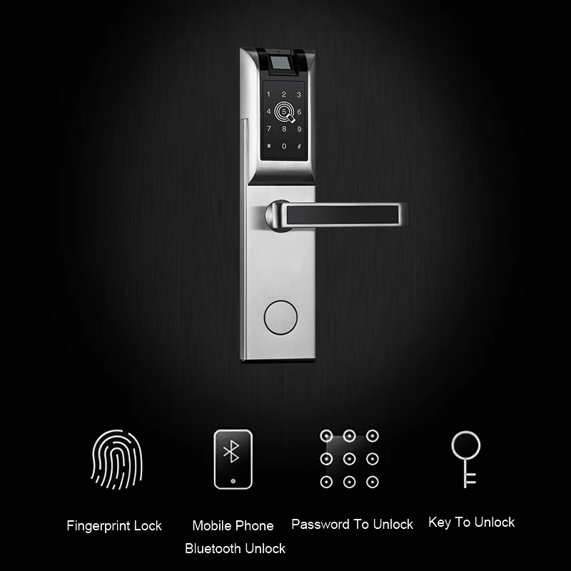 Digital Door Lock Smart APP Bluetooth Password Fingerprint Lock Touch Screen For Home Apartment Electronic Keyless Door Lock    