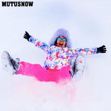 Зимние женские лыжные бренды высокого качества теплая водонепроницаемая ветрозащитная одежда зимние штаны и куртка лыжный Сноубординг костюмы