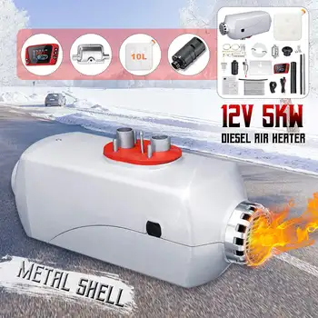 

12V 5000W Diesels Air Parking Heater Kit LCD Thermostat Quiet With 10L Fuel Tank For RV Trucks Boats Trailer Car Heating Newest