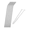 Reusable Straw Pipette Suction Metal Stainless Steel Drinking Straws Cleaner Brush Pipe Straight Bent Tube Home Bar Accessories ► Photo 2/6