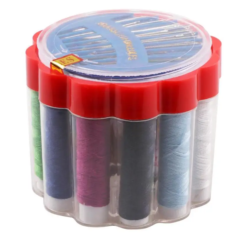 

Portable DIY Sewing Box Multi-functional Home Travel Sewing Kit Needle Thread Threader Tape Scissor Storage Box Sewing Tool