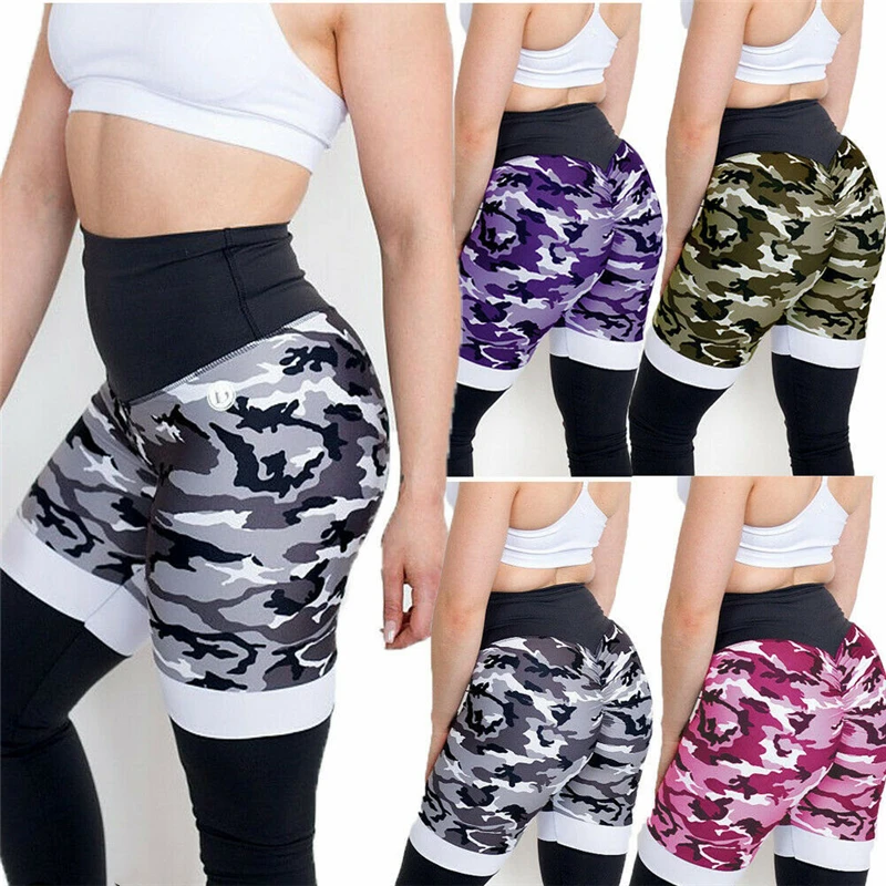 

NEW Fashion Summer Women's Short Camouflage High Waist Fitness Gym Bandage Casual Shorts Scanties