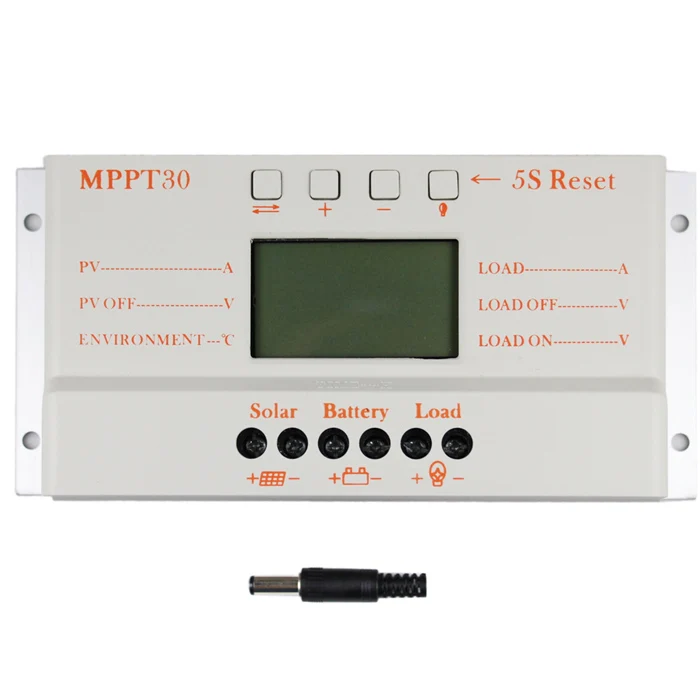 

1Pcs MPPT30 30A 12V/24V Auto Switch LCD Display Solar Charge Controller Regulator