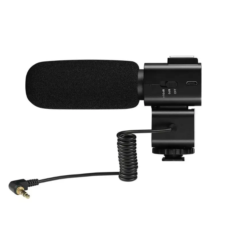 

CM-520 External Microphone Cardioid Condenser Mic for Canon Nikon Hot Shoe