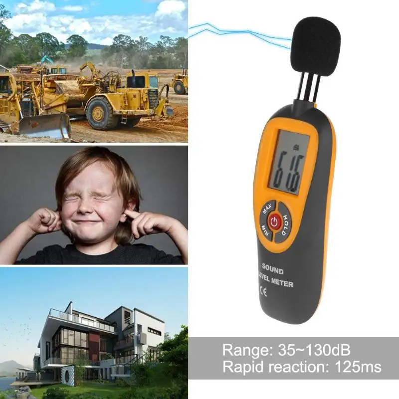 

Mini Sound Level detect Meter With LCD Screen Display 30~130dB InstrumentNoise Decibel Monitoring Testers tool