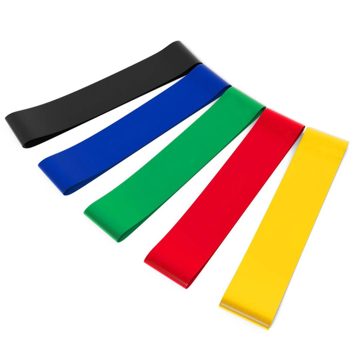 5 Colors Yoga Resistance Rubber Bands Indoor Outdoor Fitness Equipment 0.35mm 1.1mm Pilates